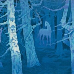 東山魁夷　「白馬の森(新復刻画)」の買取画像